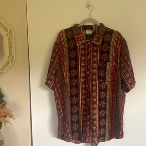 Vintage Funky/Hawaiian Button Down Shirt